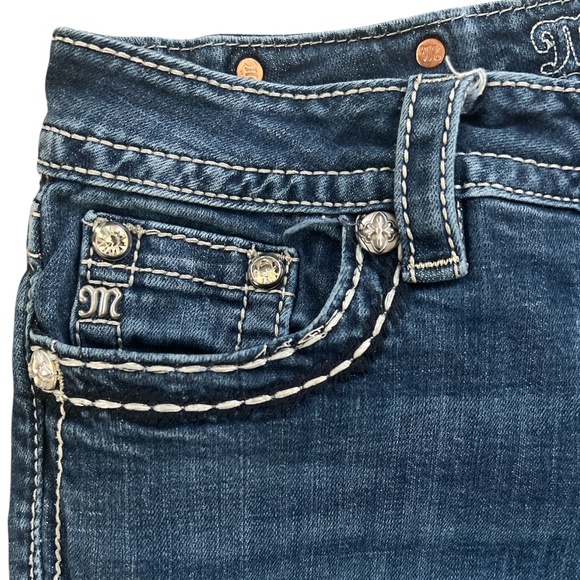 Miss Me Women's Rhinestone Signature Boot Jeans Size 28 - Picture 6 of 12